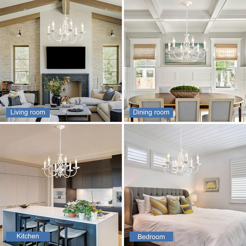 Rustic Pendant Chandelier French Country Vintage 6 Lights