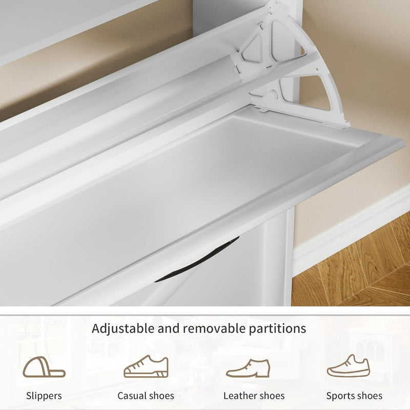 Rustic Shoe Cabinet 80CM Width for Hallway Shoes