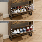 Rustic Shoe Cabinet 80CM Width for Hallway Shoes