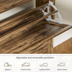 Rustic Shoe Cabinet 80CM Width for Hallway Shoes