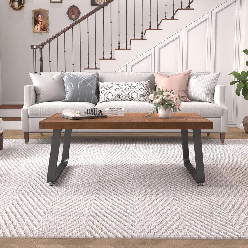 Rustic Wood Coffee Table Real Living Room