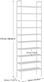 S-538 10 Tiers Adjustable Shoe Storage Tall Rack