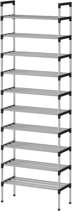 S-538 10 Tiers Adjustable Shoe Storage Tall Rack