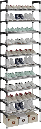 S-538 10 Tiers Adjustable Shoe Storage Tall Rack