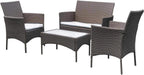S0009-Br 4 Pieces Garden Furniture Set 1 Table