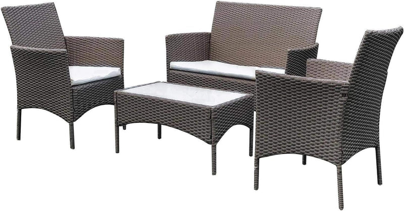S0009-Br 4 Pieces Garden Furniture Set 1 Table