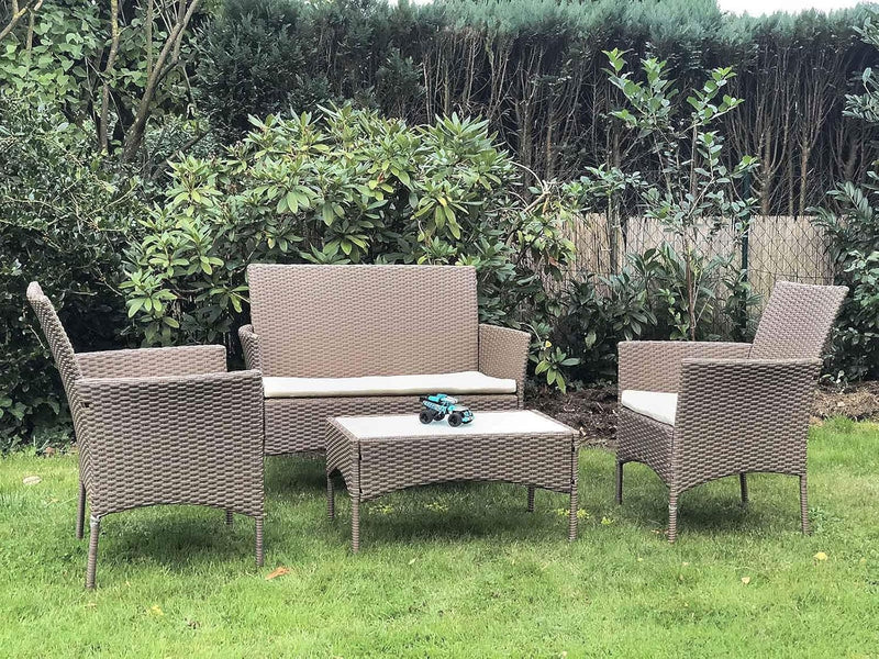 S0009-Br 4 Pieces Garden Furniture Set 1 Table