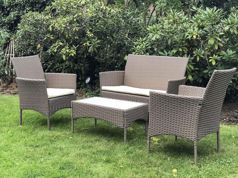 S0009-Br 4 Pieces Garden Furniture Set 1 Table
