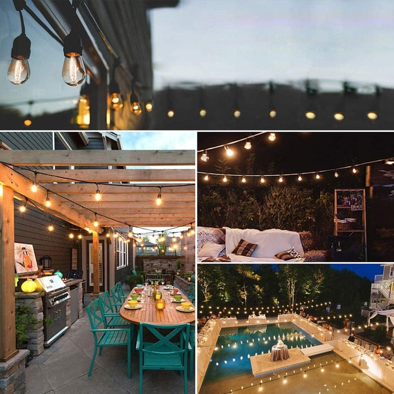 S14 Festoon Lights Outdoor 38m Waterproof Connectable String