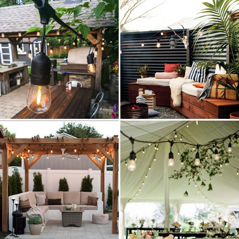 S14 Festoon Lights Outdoor 38m Waterproof Connectable String