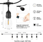 S14 Outdoor String Lights Mains Powered 100FT Garden