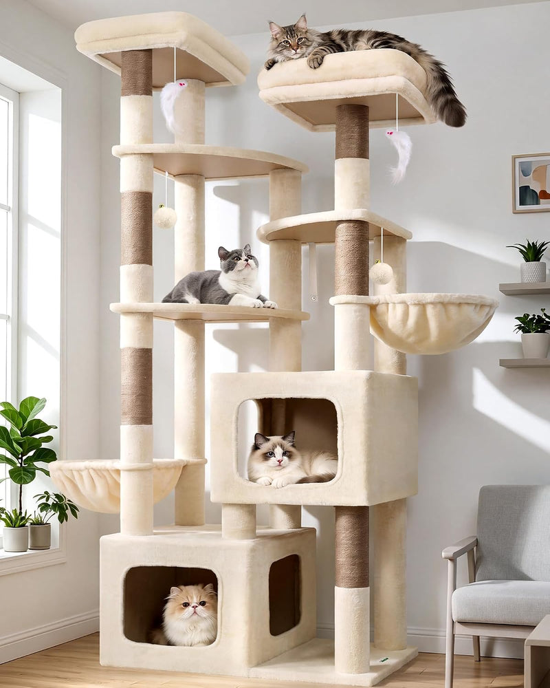 S74e Cat Tree Tower 2 Caves 45x40CM
