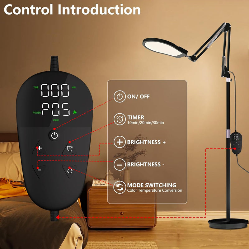 Sad Lamp Lux 20W Light Therapy Floor Shell-Shaped