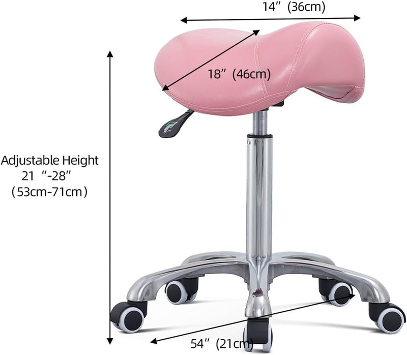 Saddle Stool Massage Rolling Work Chair for Beauty