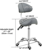Saddle Stool Massage Rolling Work Chair for Beauty