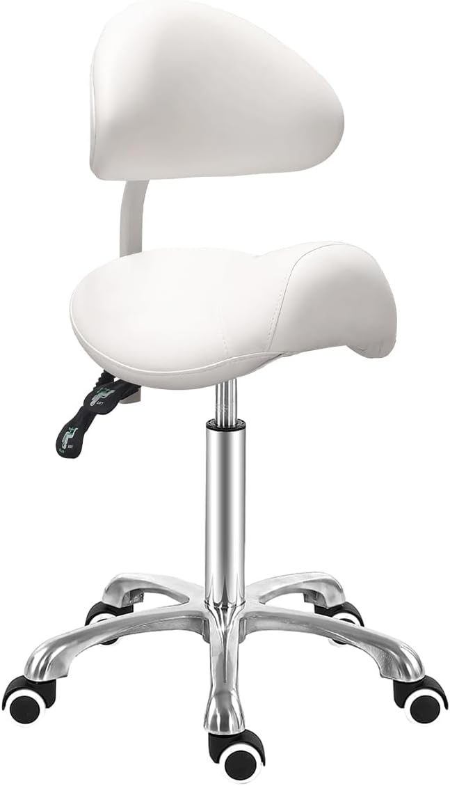 Saddle Stool Massage Rolling Work Chair for Beauty