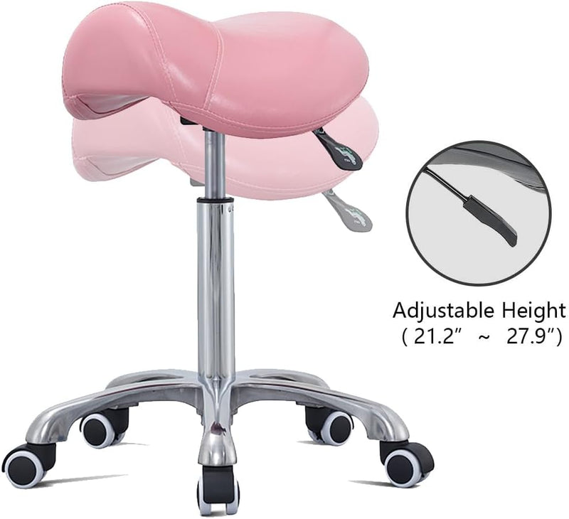 Saddle Stool Massage Rolling Work Chair for Beauty
