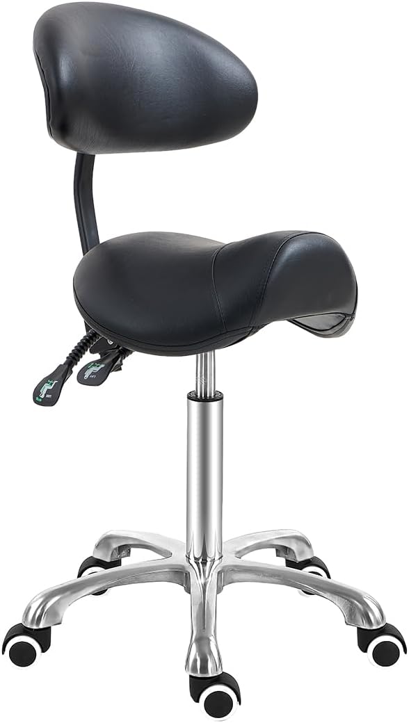 Saddle Stool Massage Rolling Work Chair for Beauty