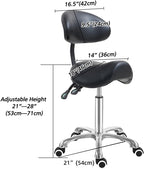 Saddle Stool Massage Rolling Work Chair for Beauty