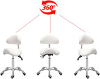 Saddle Stool Massage Rolling Work Chair for Beauty