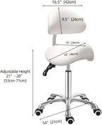 Saddle Stool Massage Rolling Work Chair for Beauty