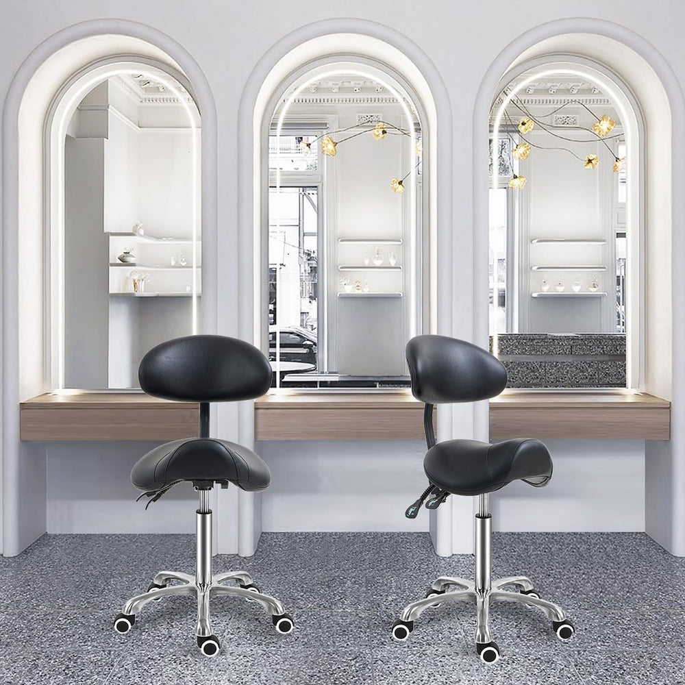 Stool Chair with Back Support Ergonomic Esthetician