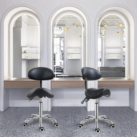 Stool Chair with Back Support Ergonomic Esthetician