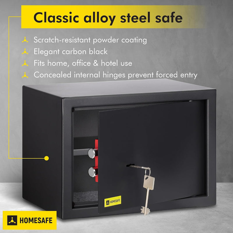Safe Box with Key Lock Money