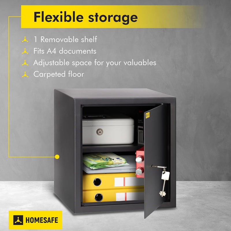 Safe Box with Key Lock Money