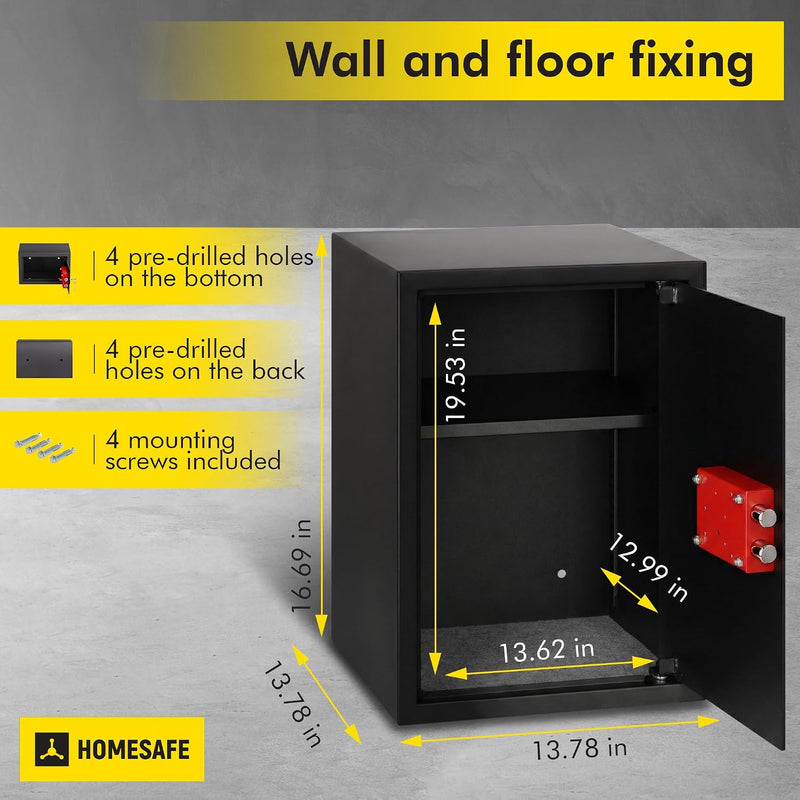 Safe Box with Key Lock Money