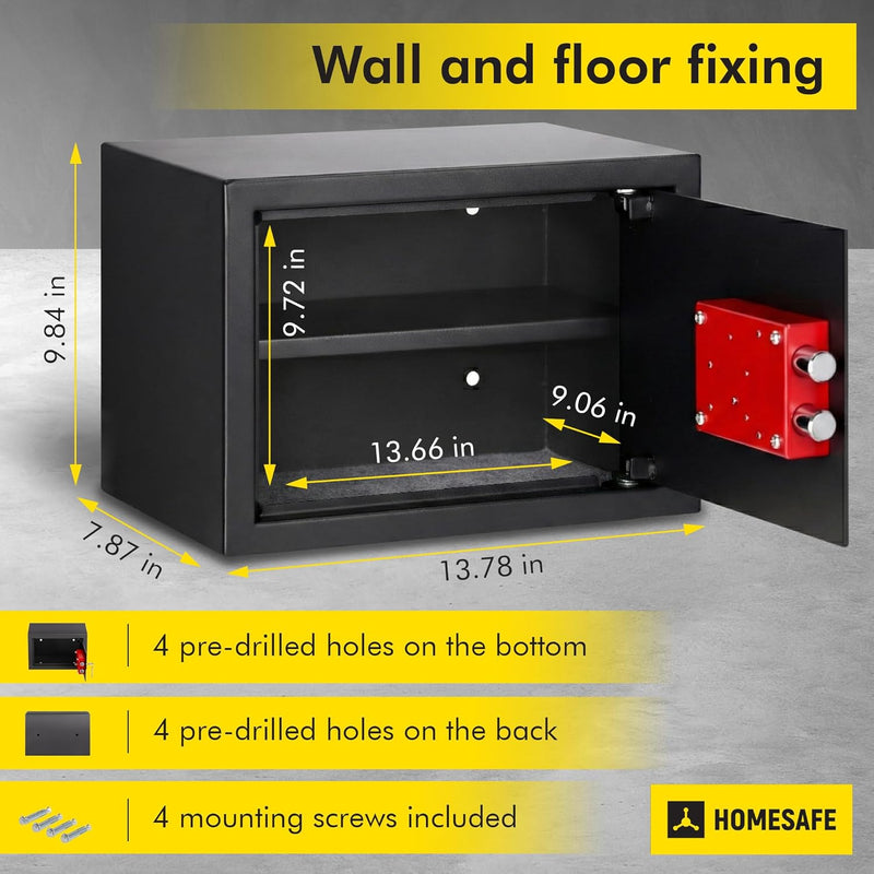 Safe Box with Key Lock Money