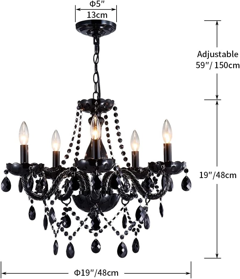 Saint Mossi Crystal Chandelier 5 Light Dining Fixture