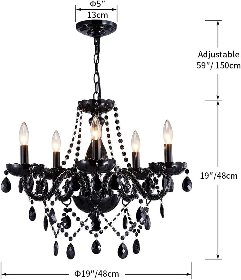 Saint Mossi Crystal Chandelier 5 Light Dining Fixture