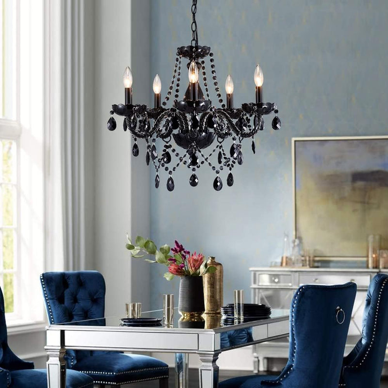 Saint Mossi Crystal Chandelier 5 Light Dining Fixture