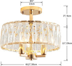 Saint Mossi K9 Crystal Flush Mount Ceiling Light
