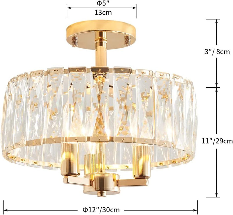 Saint Mossi K9 Crystal Flush Mount Ceiling Light