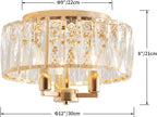 Saint Mossi K9 Crystal Flush Mount Ceiling Light