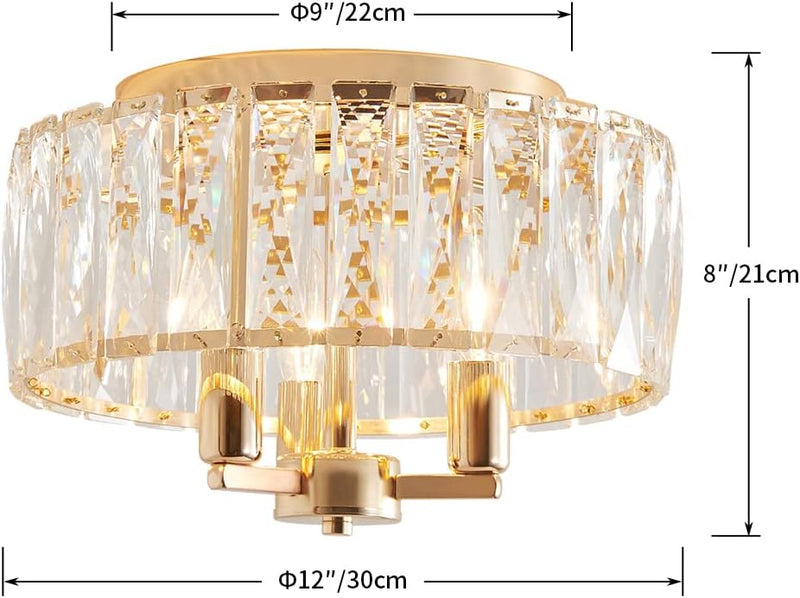 Saint Mossi K9 Crystal Flush Mount Ceiling Light