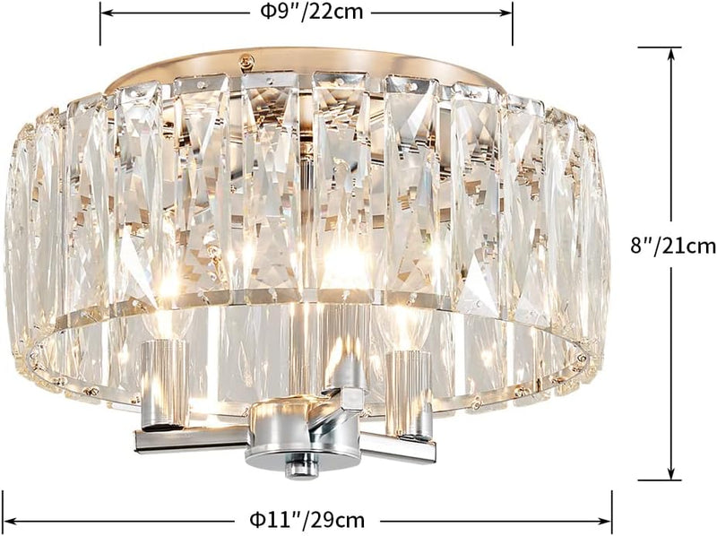 Saint Mossi K9 Crystal Flush Mount Ceiling Light