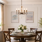 Saint Mossi Vintage Crystal Chandelier Handcrafted Rust Dining