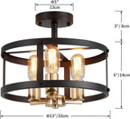 Saint Mossi Vintage Semi Flush Mount Ceiling Light