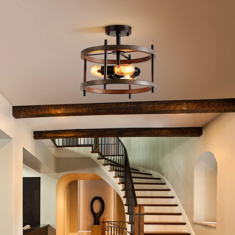 Saint Mossi Vintage Semi Flush Mount Ceiling Light