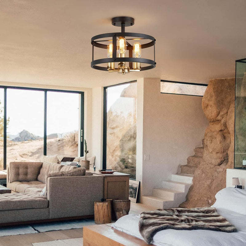 Saint Mossi Vintage Semi Flush Mount Ceiling Light