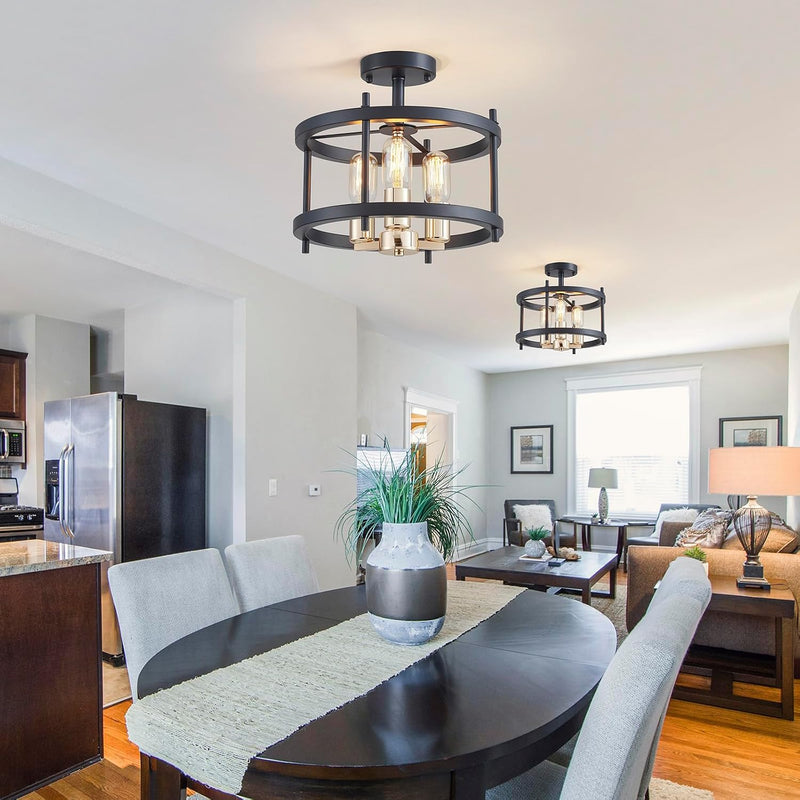 Saint Mossi Vintage Semi Flush Mount Ceiling Light