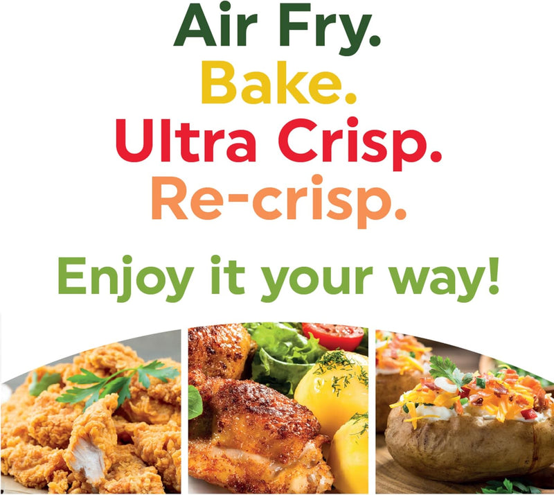 Crisp Go Portable Air Fryer Interchangeable Viewing 4L