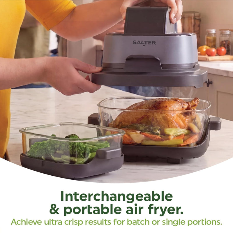 Crisp Go Portable Air Fryer Interchangeable Viewing 4L