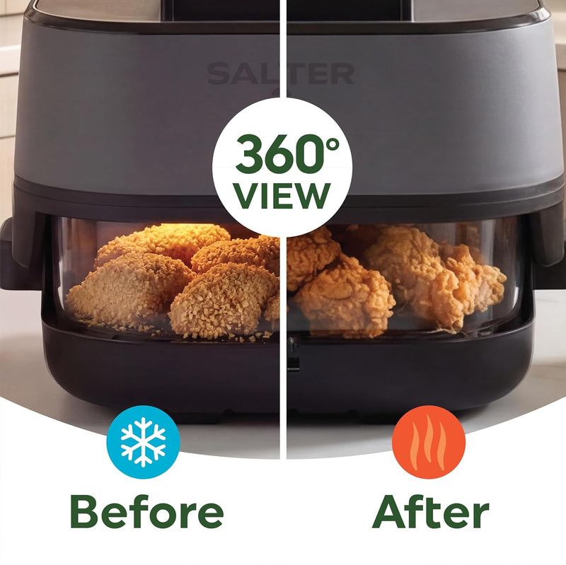 Crisp Go Portable Air Fryer Interchangeable Viewing 4L