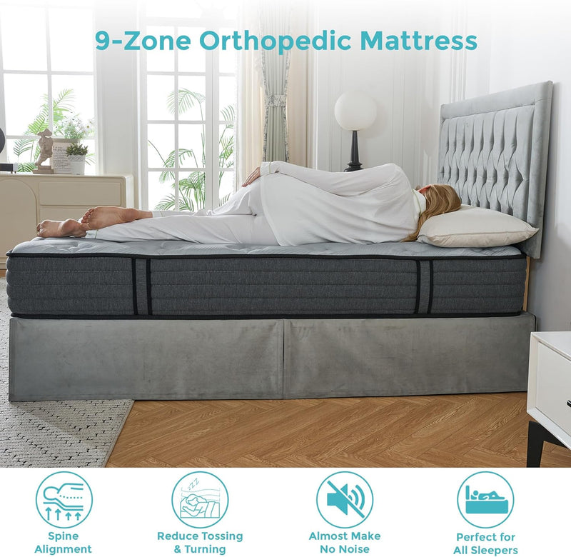 Sana Breeze Mattress 10-Inch Gel Memory Foam 9-Zone