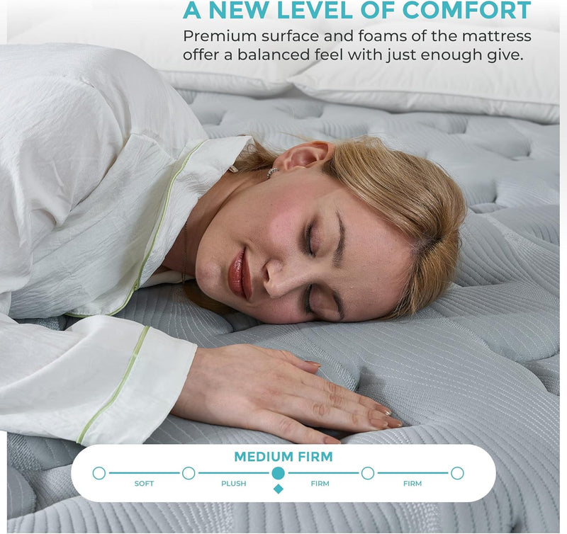 Sana Breeze Mattress 10-Inch Gel Memory Foam 9-Zone