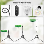 Grow Lights for Indoor Plants 120W 4-Head Full